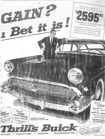 Car Ad Feb. 1957 K.C. Star. Submitted by Peggy Willis Sherard.