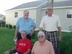 The Elstons (Bill and Margie)visiting Elbo at The Village in Florida. Don Flowers, Elbo, Doug Farmer (Bills pledge brother at K.U.)  