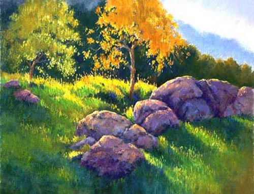 Autumn's Edge II 
by Judy Shoemaker 
Judy's Website
judyshoemaker.com

Location: Three Rivers, California
Original Painting: 20x24
