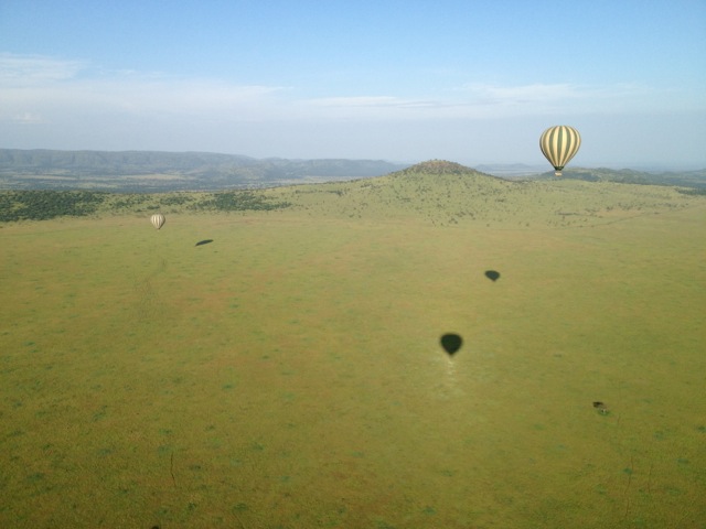 Christmas day from our balloon 500 ft. over the Serengeti Plain.
